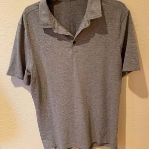 Grey men’s lululemon polo shirt